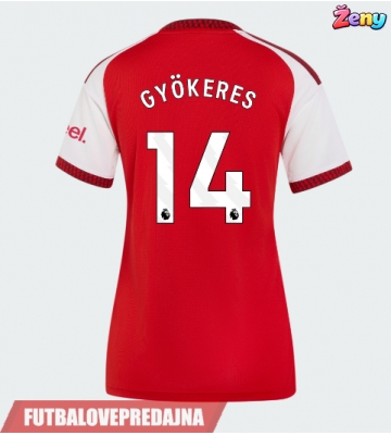 Lacne Ženy Futbalové dres Arsenal Viktor Gyokeres #14 2026-27 Krátky Rukáv - Domáci